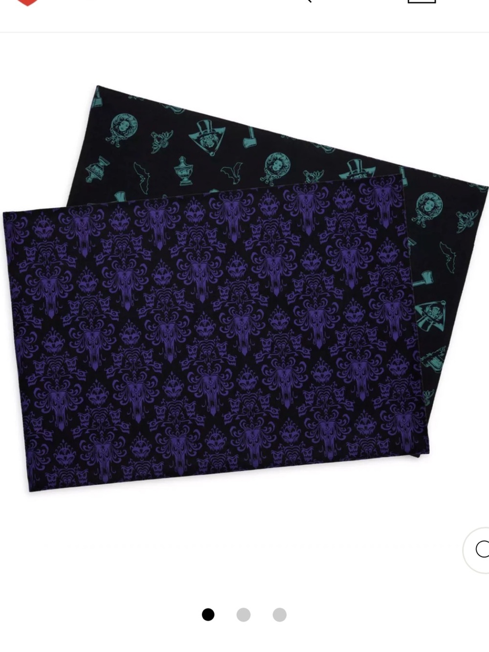 Set of Two Disney Parks Haunted Mansion Reversible Placemat Set